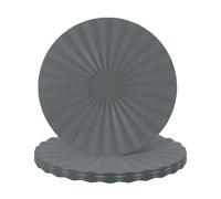 sourcing map Set of 4 Round Silicone Coaster, 4" Placemats Table Mats, Place Mats Trivet for Dining Table Heat Resistant Waterproof Oil Proof Table and Counter Top Kitchen, Dark Gray
