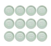 sourcing map Sewing Button,25mm/0.98" 4 Hole Craft Buttons Light Green 12pc | Resin Round Replacement,for Clothing DIY Crafts Decoration