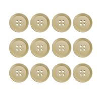 sourcing map Sewing Button,30mm/1.18" 4 Hole Craft Buttons Dark Yellow 12pc | Resin Round Replacement,for Clothing DIY Crafts Decoration