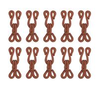 sourcing map Sewing Hooks and Eye, 30pcs - Polyester Covered Sewing Hooks and Eyes Closure for Clothing, Bra, Skirt, Sewing DIY Craft(Brown, 27mm Length)