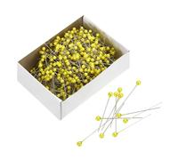 sourcing map Sewing Pins 800pcs Round Pearl Head Dressmaking Corsage Pins Straight Pins for Wedding Sewing Decoration DIY Craft, Yellow