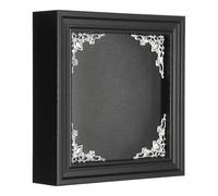 sourcing map Shadow Box Frame, 5 x 5 Inch Wooden Display Case with Clear Glass Cover Shadow Box Picture Frame Display Case for Photo Memorabilia Ticket Dried Flower Art Craft Black