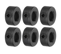 sourcing map Shaft Collar 0.4 Inch Bore Carbon Steel Set Screw Style Clamping Collars Black 6 Pcs