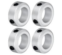 sourcing map Shaft Collar 16mm/ 5/8 Inch Bore Aluminum Set Screw Style Clamping Collars Silver 4 Pcs