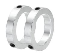 sourcing map Shaft Collar 2 Inch Bore Zinc Plated Carbon Steel Set Screw Style Clamping Collars Silver 2 Pcs