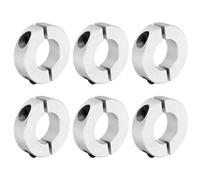 sourcing map Shaft Collar 22mm Bore Double Split with Set M5 Screw 6 Pack | Aluminium Alloy Clamping Shaft Collars,forindustrial Automation Conveyor Belt Systems