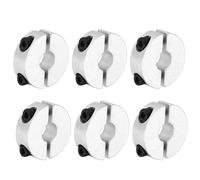 sourcing map Shaft Collar 8mm Bore Double Split Aluminium Alloy Clamping Shaft Collars with Set M3 Screw for Industrial Automation Conveyor Belt Systems 6 Pack