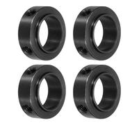 sourcing map Shaft Collars 3/4"(20mm) Bore Carbon Steel Screw Shaft Collars 1 1/4"(32mm) OD x 1/2"(12mm) H for Wheelbarrow Industry Machine Tools Agricultural Implements Black Pack of 4