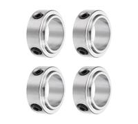 sourcing map Shaft Collars 3/4"(20mm) Bore Carbon Steel Screw Shaft Collars 1 3/16"(30mm) OD x 1/2"(12mm) H for Wheelbarrow Industry Machine Tools Agricultural Implements Silver Pack of 4