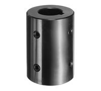 sourcing map Shaft Coupling, 1" Bore 2" OD 3" Length Black Oxide Plated ASTM1045 Steel Rigid Coupling for 3D Printers Motor Wheel(4 Set Screws)