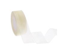 sourcing map Sheer Organza Ribbon 1-1/2" x 50 Yards / 40mm x 45m Chiffon Sheer Ribbons for Gift Wrapping Wedding Party Decoration Flower Bouquet Crafts Christmas, Cream
