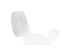 sourcing map Sheer Organza Ribbon 1-1/2" x 50 Yards / 40mm x 45m Chiffon Sheer Ribbons for Gift Wrapping Wedding Party Decoration Flower Bouquet Crafts Christmas, White