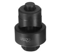 sourcing map Sheet Metal Punch Hole Punch 22mm Bearing Steel Precise Cutting Manual Knockout Kit with External Hex Shank for Metal Plate Sink Stainless Steel, Black