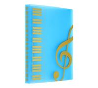 sourcing map Sheet Music Folder 40 Sleeves Display 80 Pages Spiral Binder Organizer, Letter Size 8.5 x 11 Paper A4 Documents Storage Holder Bag for Concert Choirs (Blue)