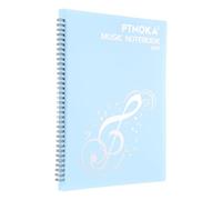 sourcing map Sheet Music Folder Display 10 Sleeves 20 Pages Spiral Binder Organizer, Letter Size 8.5 x 11 Paper A4 Documents Storage Holder Bag (Light Blue)