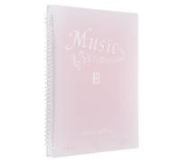 sourcing map Sheet Music Folder Display 20 Pages Spiral Binder Organizer, Letter Size 8.5 x 11 Paper A4 Documents Storage Holder Bag (Gradient Pink)