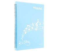 sourcing map Sheet Music Folder Display 20 Sleeves 40 Pages Spiral Binder Organizer, Letter Size 8.5 x 11 Paper A4 Documents Storage Holder Bag (Blue)