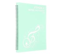 sourcing map Sheet Music Folder Display 20 Sleeves 40 Pages Spiral Binder Organizer, Letter Size 8.5 x 11 Paper A4 Documents Storage Holder Bag (Light Green)