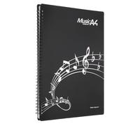 sourcing map Sheet Music Folder Display 20 Sleeves 40 Pages Spiral Binder Organizer, Letter Size 8.5 x 11 Paper A4 Documents Storage Holder Bag (Black)