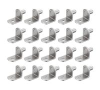 sourcing map Shelf Support Pegs, 25pcs 6mm(1/4") L-Shaped Support Bracket Pegs Shelf Pin with Hole for Furniture Cabinet Closet Shelves Supplies, Silver Tone