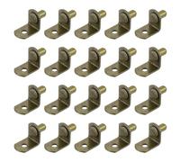 sourcing map Shelf Support Pegs, 40pcs 6mm(1/4") L-Shaped Support Bracket Pegs Shelf Pin with Hole for Furniture Cabinet Closet Shelves Supplies, Bronze Tone