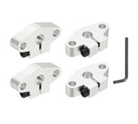 sourcing map SHF8 Aluminum Linear Rod Rail Shaft Support, 8 mm ID Linear Rail Mounting Bracket Motion Rod Clamping Guide Support for 3D Printer, Pack of 4