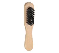 sourcing map Shoe Cleaning Brush 5"x1" Beech Wood Long Handle Plastic Boot Polish Brushes for Leather Shoes Boots Cloth Cleaner, Black Wood