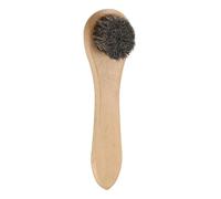 sourcing map Shoe Cleaning Brush 6"x2" Beech Wood Long Handle Horsehair Boot Polish Brushes for Leather Shoes Boots Clothes Cleaner, Brown Wood