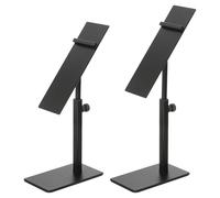 sourcing map Shoe Display Stand 2 Pack Adjustable Height Shoe Risers Metal Countertop Shoe Rack Holder Home Store Supplies - Black