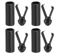 sourcing map Shoe Lace Tips, 4Pcs Shoelace Head, Metal Shoelace Tips Cord End Replacement for Shoestring (Black)