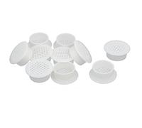 sourcing map Shoes Cabinet 35mm Plastic Square Mesh Hole Air Vent Louver Cover White 10pcs