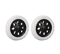sourcing map Shopping Cart Wheel Replacement 6.5 Inch Dia Rubber Foaming Black 2pcs (Load Capacity 22Lbs Each)
