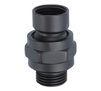 sourcing map Shower Connector Ball Joint Shower Head, G1/2 Brass Shower Flow Control Valve, Adjustable Shower Adapter Connector, Water Flow Control Valve Regulator,Matte Black