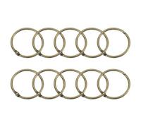 sourcing map Shower Curtain Rings 12pcs 1.5" Loose Leaf Binder Ring Bronze | Carbon Steel,Round Snap Shower Curtain Hooks,for Shower Curtain Rods