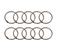 sourcing map Shower Curtain Rings 12pcs 1.5" Loose Leaf Binder Ring Copper | Carbon Steel,Round Snap Shower Curtain Hooks,for Shower Curtain Rods