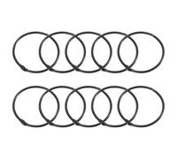 sourcing map Shower Curtain Rings,12pcs - Carbon Steel Round Snap Shower Curtain Hooks, 2 Inch Loose Leaf Binder Rings for Shower Curtain Rods (Black)