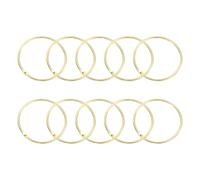 sourcing map Shower Curtain Rings,15pcs - Carbon Steel Round Snap Shower Curtain Hooks, 2.4 Inch Loose Leaf Binder Rings for Shower Curtain Rods (Gold)
