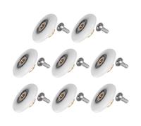 sourcing map Shower Door Roller Wheel 27mm Diameter Replacement Part for Bathroom Glass Door, Sliding Shower Door Roller, (2 Set 8pcs)