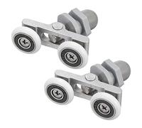 sourcing map Shower Door Rollers, Shower Twin Roller with 20mm Diameter, Glass Door Roller Replacement Parts, Pack of 2
