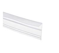 sourcing map Shower Door Side Seal, F-Type Shower Door Sweep for 1/2" Glass 197" Long Silicone Frameless Glass Seal Strip, Stop Leak and Create A Water Barrier for Bathroom Office, Clear