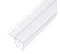 Sourcing Map Shower Door Side Seal, F-Type Silicone Frameless Glass Door Seal Strip, 1/2" Glass, 130" Long, Clear