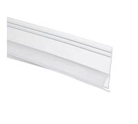 sourcing map Shower Door Side Seal, H-Type Shower Door Sweep for 3/8" Glass 197" Long Silicone Frameless Glass Seal Strip, Stop Leak and Create A Water Barrier for Bathroom Office, Clear
