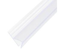 sourcing map Shower Door Side Seal, H-Type Shower Door Sweep for 3/8" Glass 86.5" Long Silicone Frameless Glass Door Seal Strip, Stop Shower Leaks, Clear