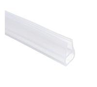 sourcing map Shower Door Side Seal, U-Type Shower Door Sweep for 1/4" Glass 197" Long Silicone Frameless Glass Seal Strip, Stop Leak and Create A Water Barrier for Bathroom Office, Clear