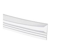 sourcing map Shower Door Side Seal, Widen F-Type Shower Door Sweep for 1/2" Glass 197" Long Silicone Frameless Glass Seal Strip, Stop Leak and Create A Water Barrier for Bathroom Office, Clear