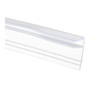 sourcing map Shower Door Side Seal, Widen F-Type Shower Door Sweep for 1/4" Glass 197" Long Silicone Frameless Glass Seal Strip, Stop Leak and Create A Water Barrier for Bathroom Office, Clear
