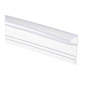 sourcing map Shower Door Side Seal, Widen F-Type Shower Door Sweep for 5/16" Glass 197" Long Silicone Frameless Glass Seal Strip, Stop Leak and Create A Water Barrier for Bathroom Office, Clear