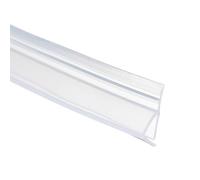 sourcing map Shower Door Side Seal, Widen H-Type Shower Door Sweep for 3/8" Glass 197" Long Silicone Frameless Glass Seal Strip, Stop Leak and Create A Water Barrier for Bathroom Office, Clear