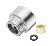 sourcing map Shower Head Extension Arm 20mm Length 304 Stainless Steel Shower Head Extender G1/2 Male to G1/2 Female Thread Straight Pipe Fitting Pipe Extension for Bathroom, Silver Tone