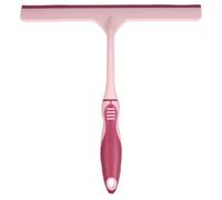 sourcing map Shower Squeegee 9.8 Inch Length Water Blade Cleaner Tool Household Mirror Squeegee with Hole for Windshield Window Cleaning Glass Door, Pink